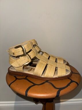 Sam Edelman Tan Woven Gladiator Sandals
